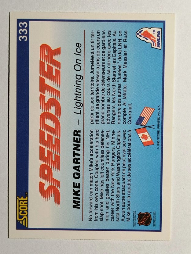 1990-91 Score Canadian #333 Mike Gartner Speed