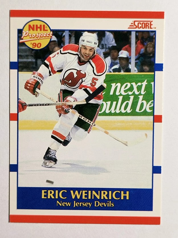 1990-91 Score Canadian #389 Eric Weinrich RC