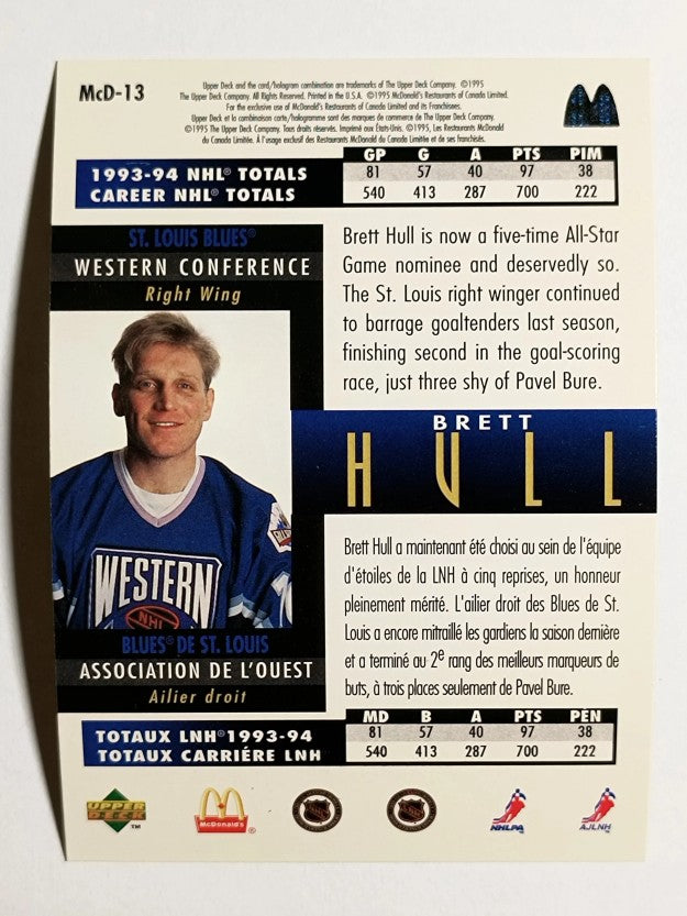 1994-95 McDonald's Upper Deck #McD13 Brett Hull