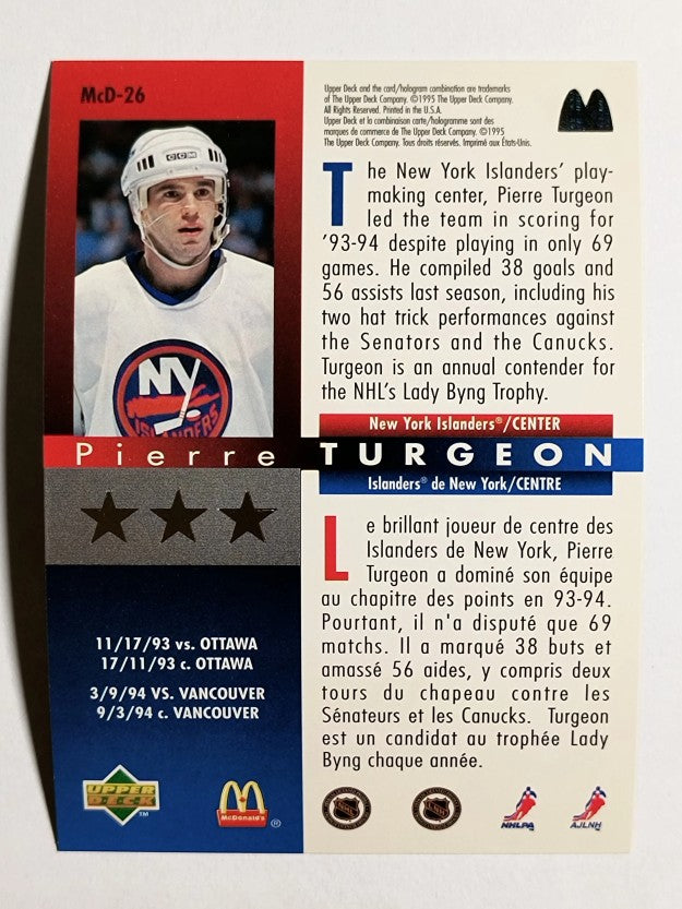1994-95 McDonald's Upper Deck #McD26 Pierre Turgeon