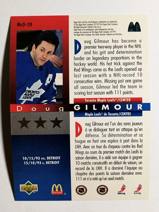1994-95 McDonald's Upper Deck #McD28 Doug Gilmour