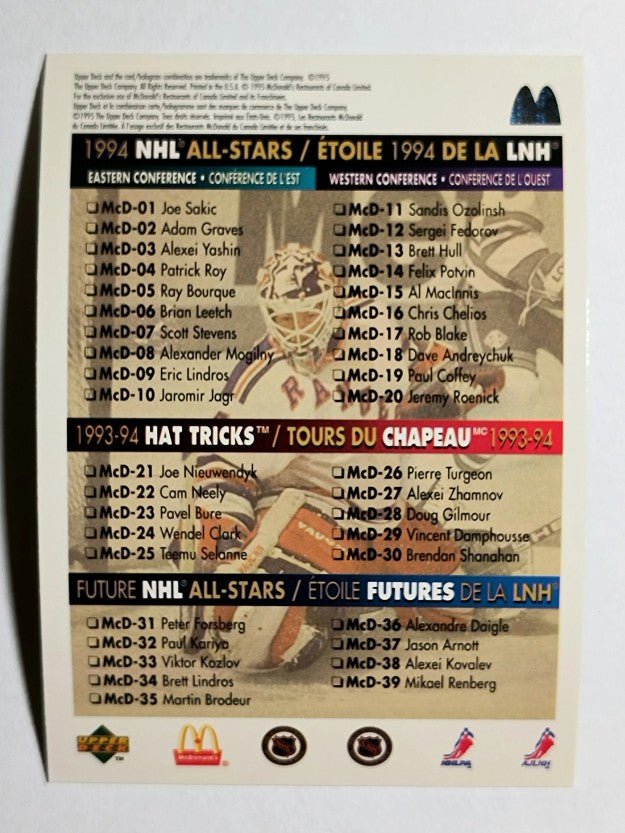 1994-95 McDonald's Upper Deck #NNO Mike Richter CL