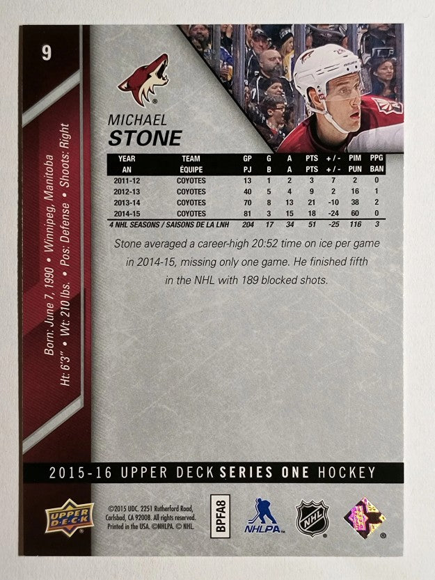 2015-16 Upper Deck #9 Michael Stone