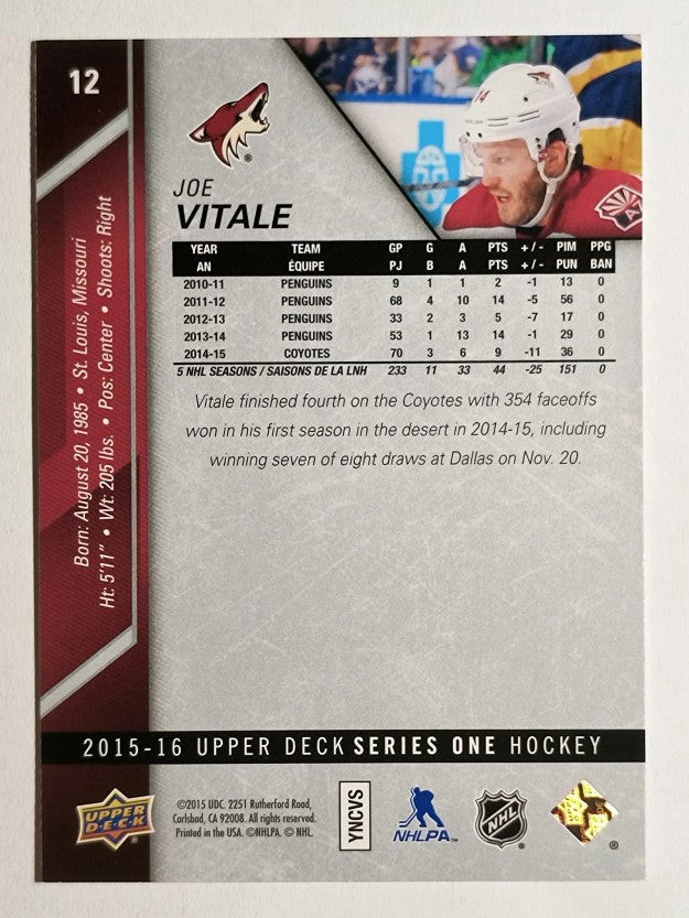 2015-16 Upper Deck #12 Joe Vitale
