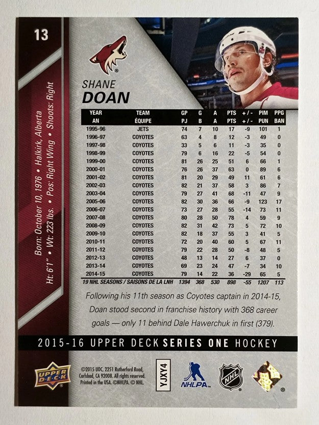 2015-16 Upper Deck #13 Shane Doan