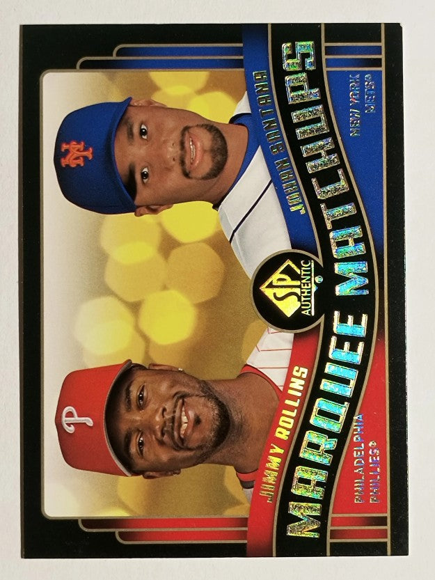2008 SP Authentic Marquee Matchups #MM25 Jimmy Rollins/Johan Santana