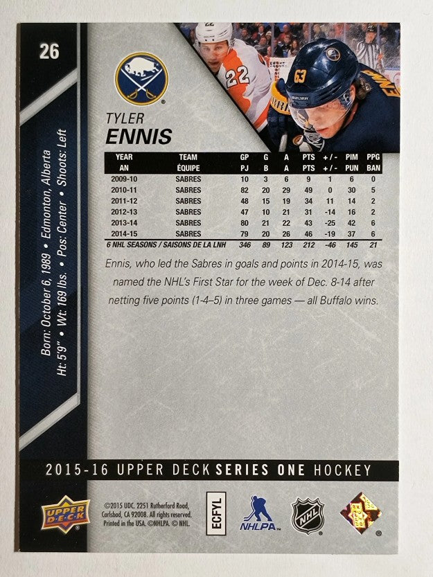 2015-16 Upper Deck #26 Tyler Ennis