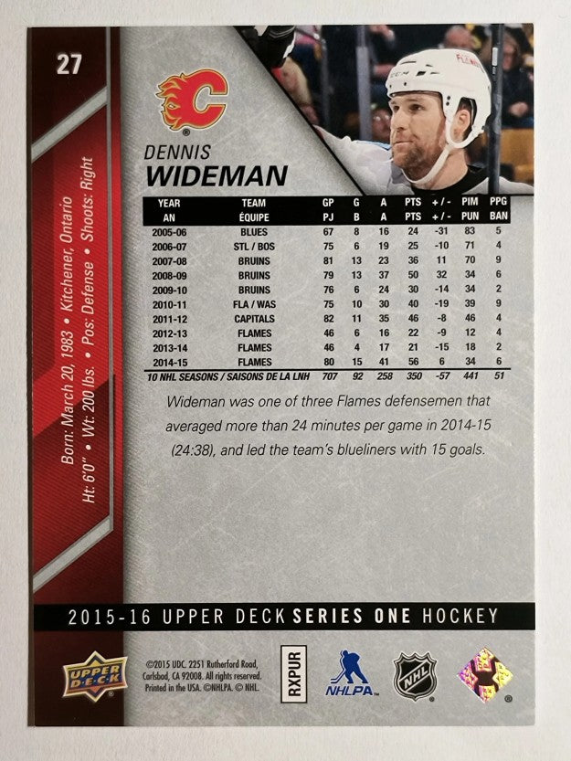 2015-16 Upper Deck #27 Dennis Wideman