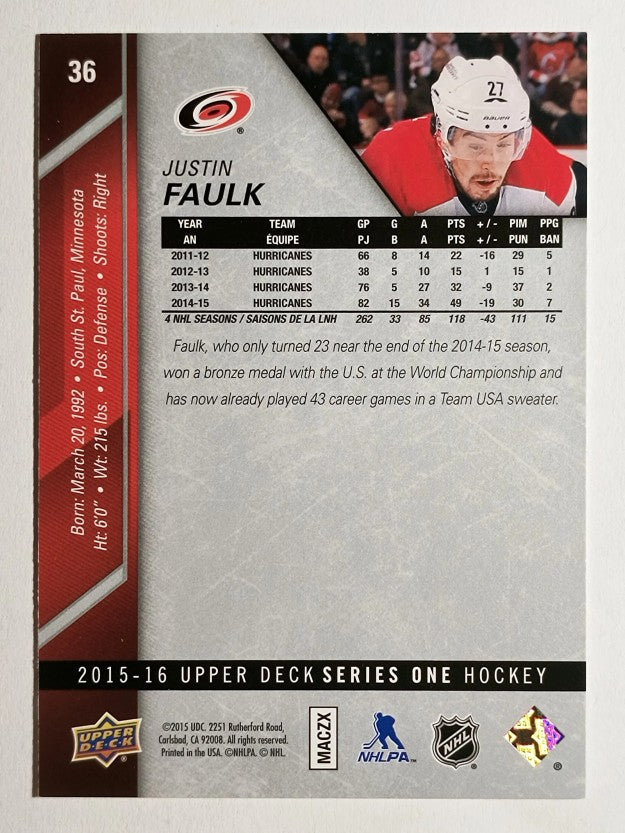 2015-16 Upper Deck #36 Justin Faulk