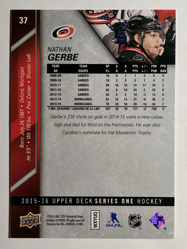 2015-16 Upper Deck #37 Nathan Gerbe