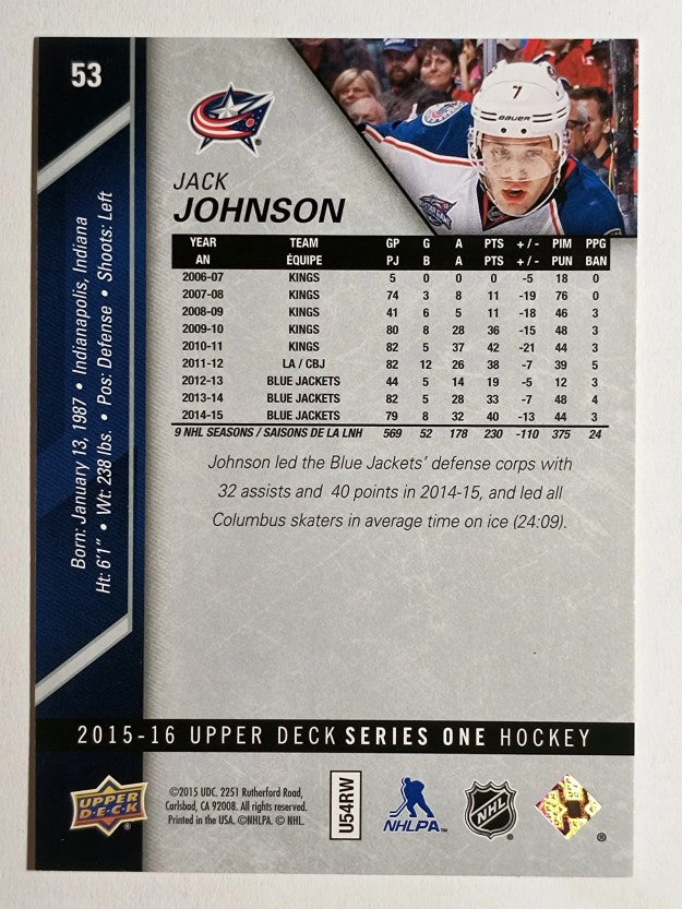2015-16 Upper Deck #53 Jack Johnson