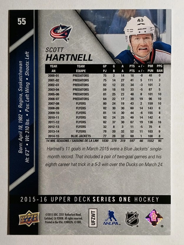 2015-16 Upper Deck #55 Scott Hartnell