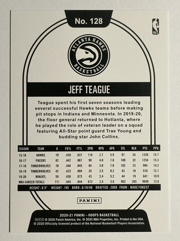 2020-21 Hoops #128 Jeff Teague