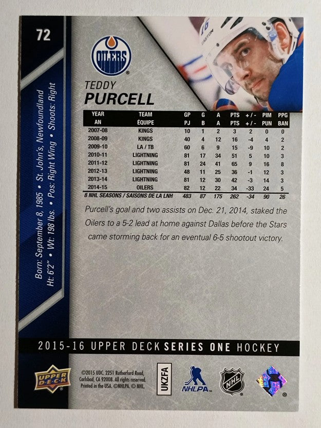 2015-16 Upper Deck #72 Teddy Purcell