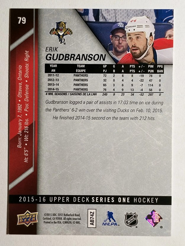 2015-16 Upper Deck #79 Erik Gudbranson