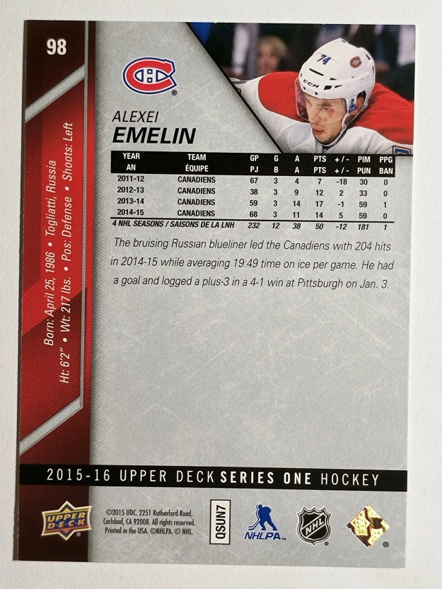2015-16 Upper Deck #98 Alexei Emelin