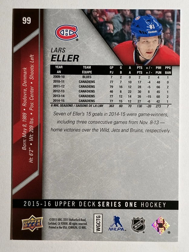 2015-16 Upper Deck #99 Lars Eller