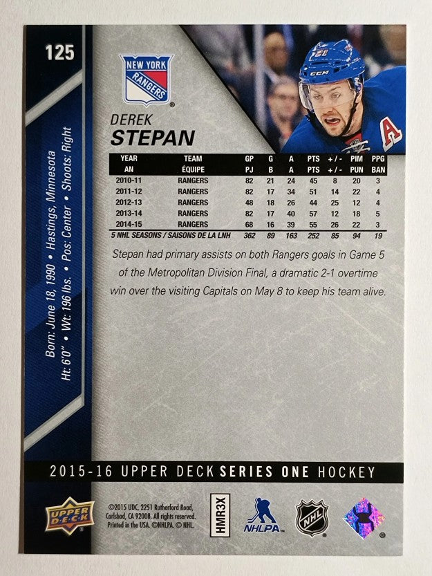 2015-16 Upper Deck #125 Derek Stepan