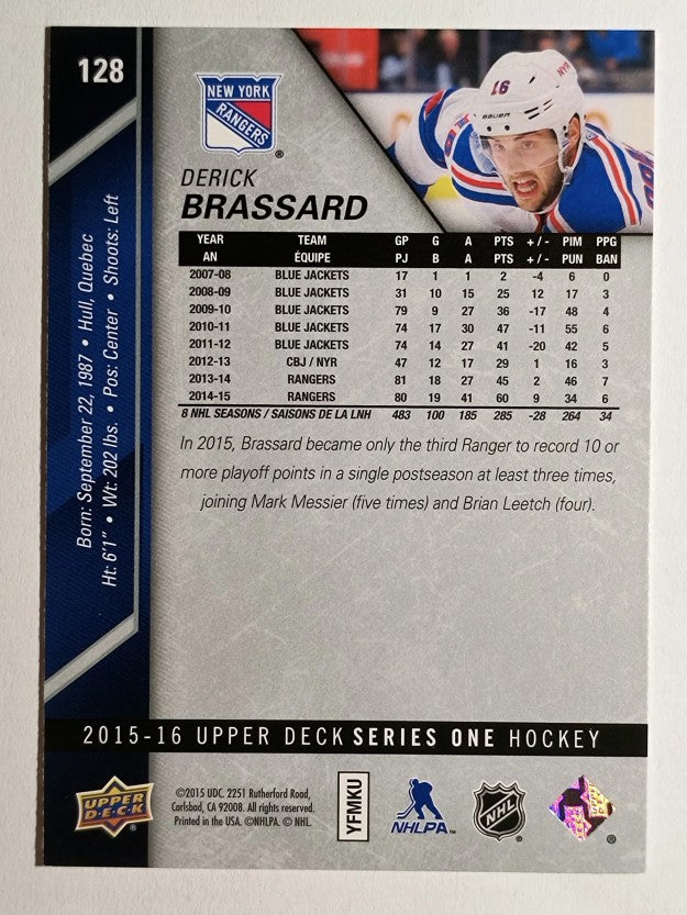 2015-16 Upper Deck #128 Derick Brassard