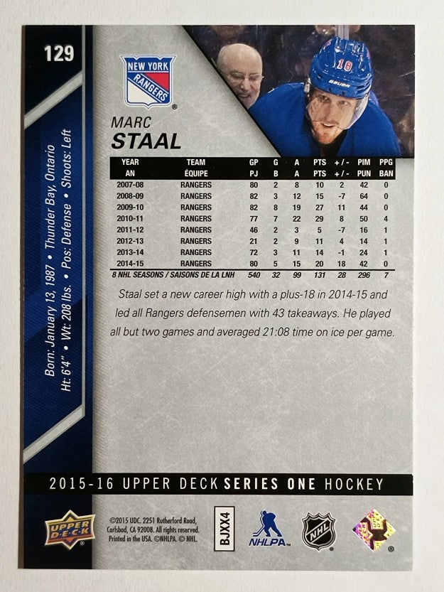 2015-16 Upper Deck #129 Marc Staal