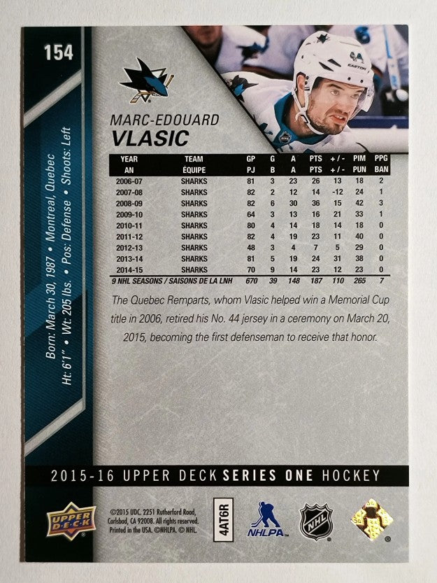 2015-16 Upper Deck #154 Marc-Edouard Vlasic