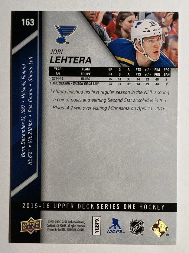 2015-16 Upper Deck #163 Jori Lehtera