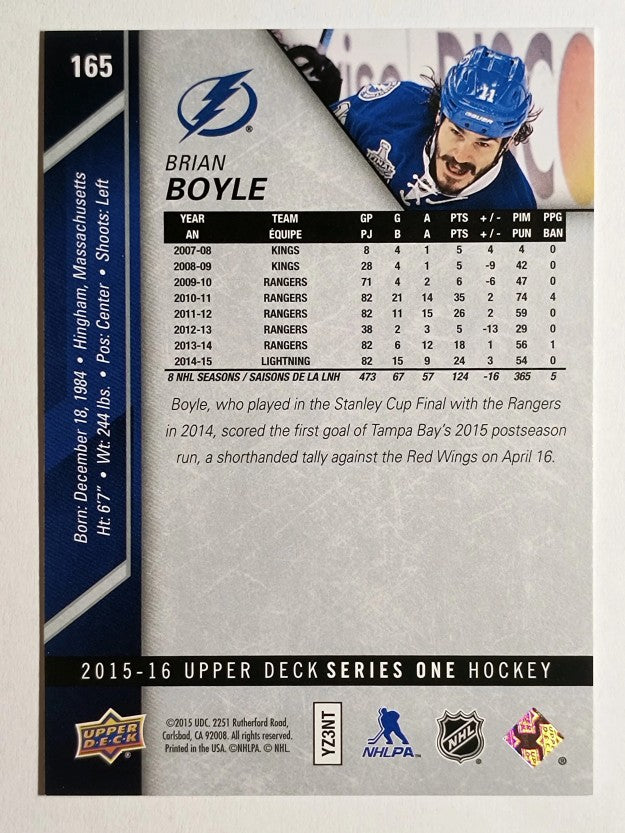 2015-16 Upper Deck #165 Brian Boyle