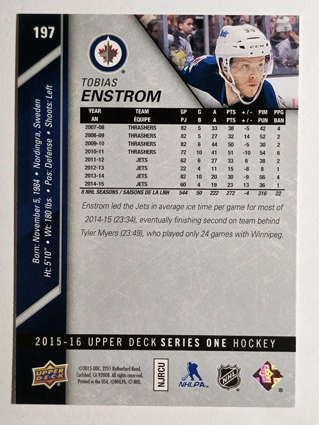 2015-16 Upper Deck #197 Tobias Enstrom