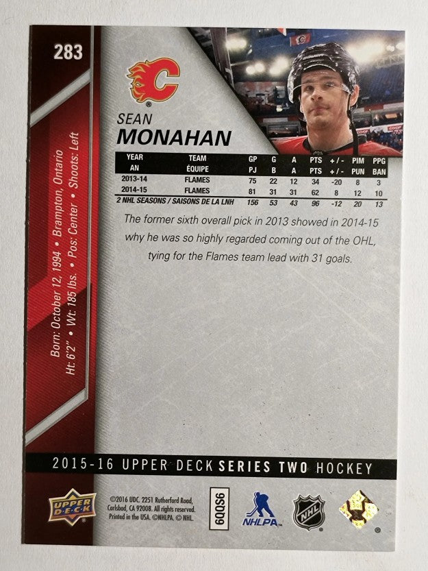 2015-16 Upper Deck #283 Sean Monahan