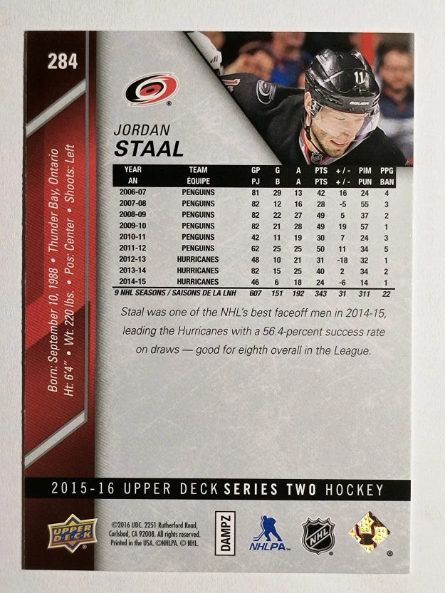 2015-16 Upper Deck #284 Jordan Staal