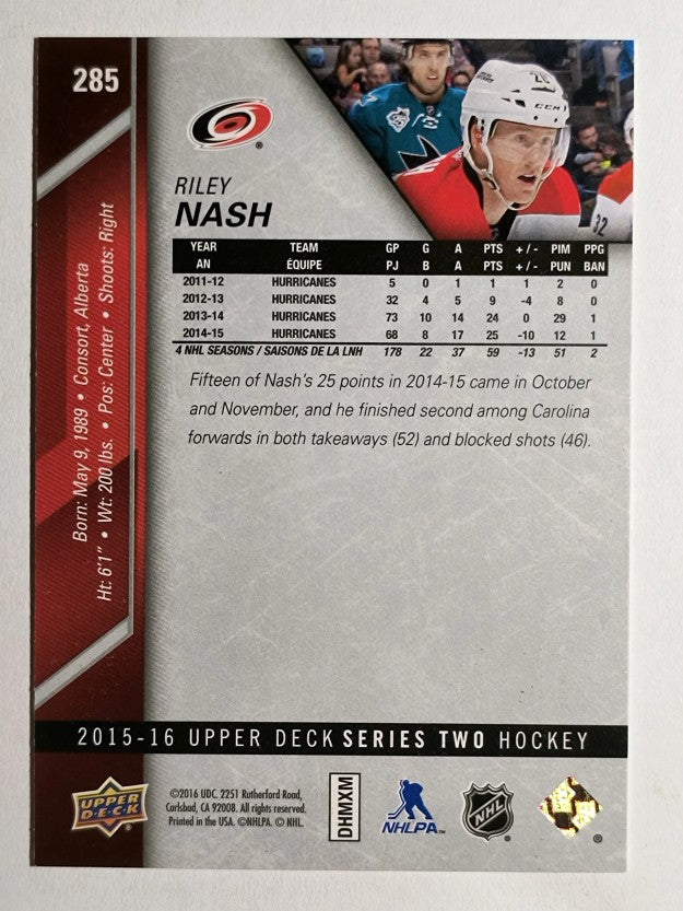2015-16 Upper Deck #285 Riley Nash
