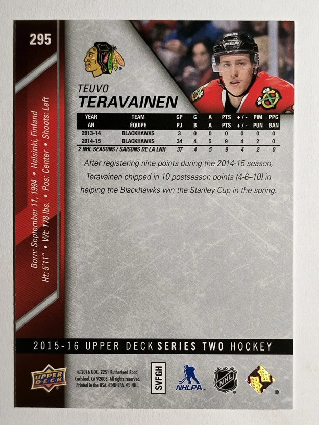 2015-16 Upper Deck #295 Teuvo Teravainen