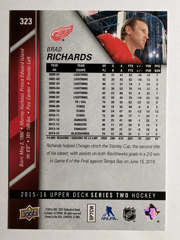 2015-16 Upper Deck #323 Brad Richards