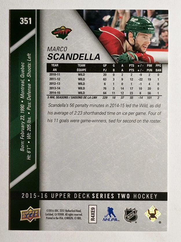 2015-16 Upper Deck #351 Marco Scandella