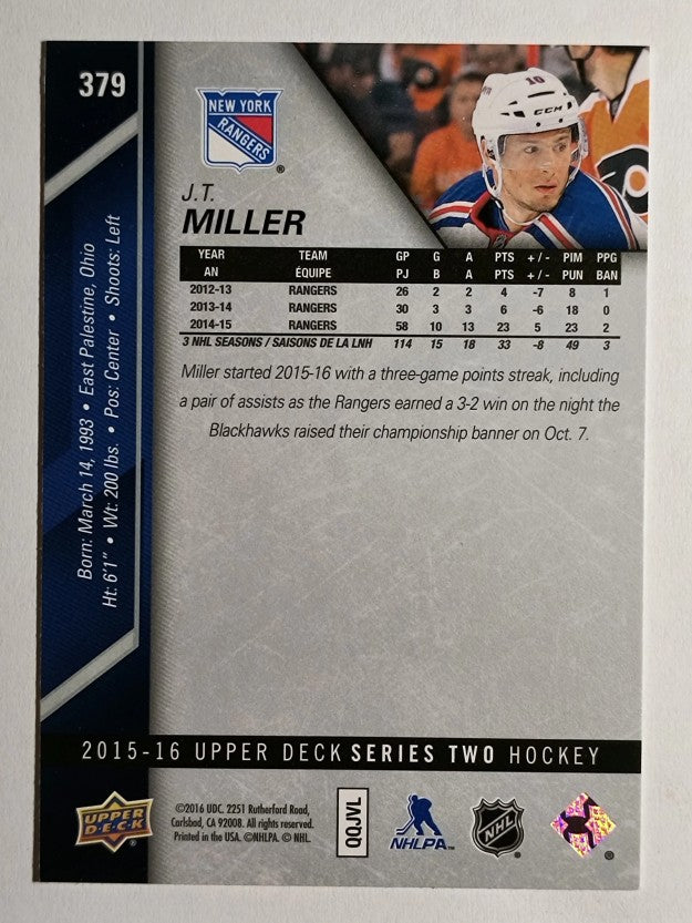 2015-16 Upper Deck #379 J.T. Miller
