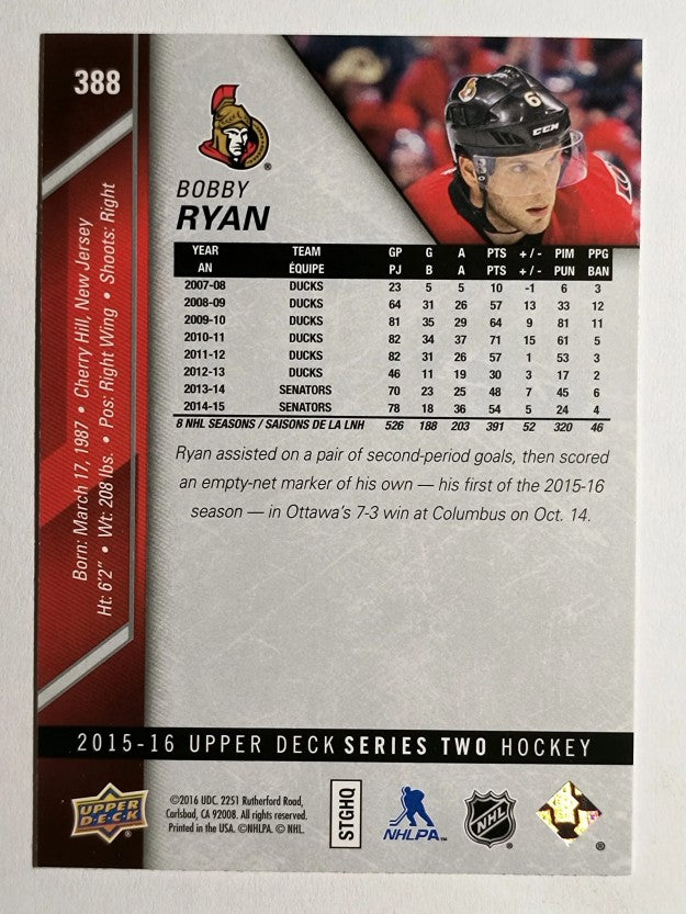 2015-16 Upper Deck #388 Bobby Ryan