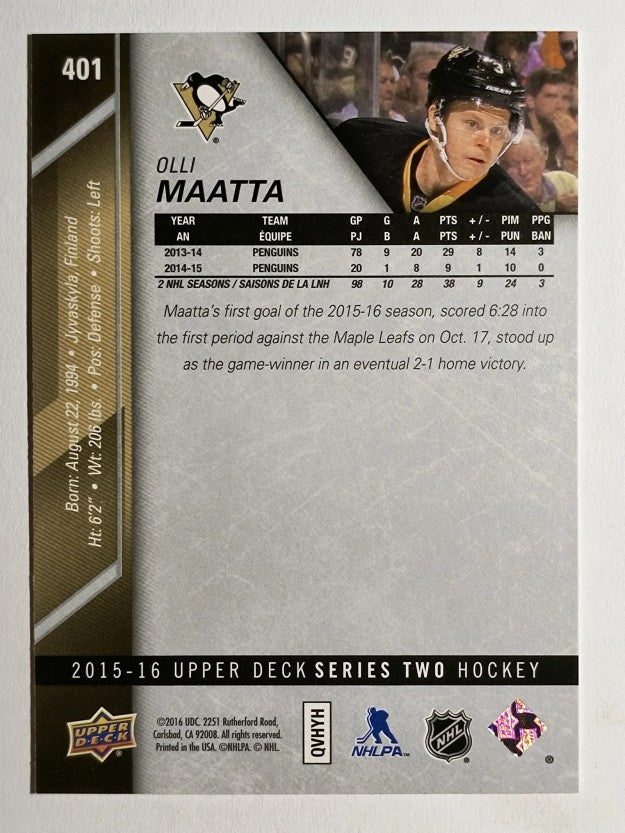 2015-16 Upper Deck #401 Olli Maatta
