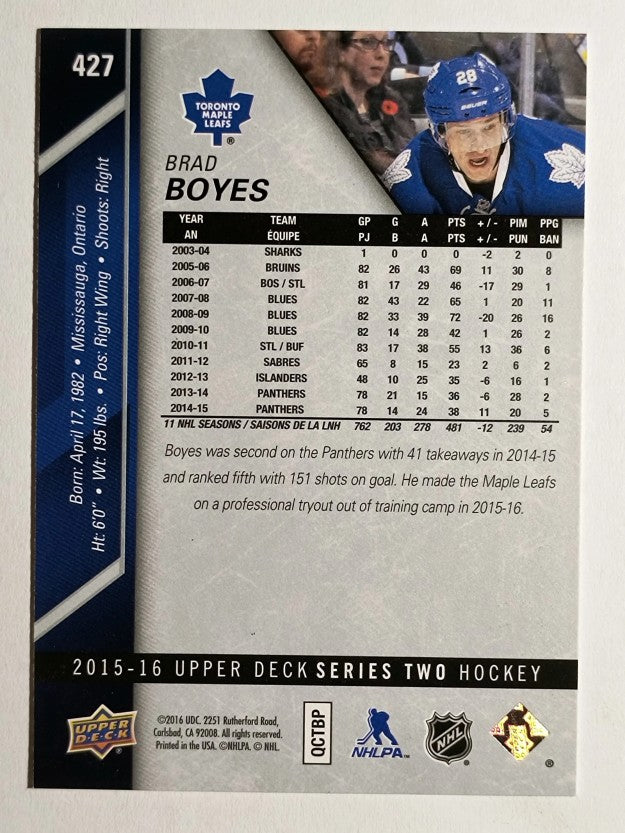 2015-16 Upper Deck #427 Brad Boyes