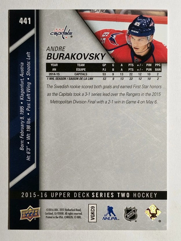 2015-16 Upper Deck #441 Andre Burakovsky