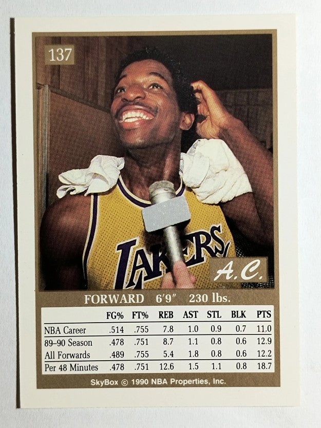 1990-91 SkyBox #137 A.C. Green