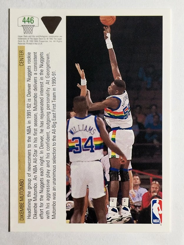 1991-92 Upper Deck #446 Dikembe Mutombo TP (NM)