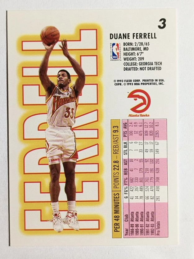 1993-94 Fleer #3 Duane Ferrell