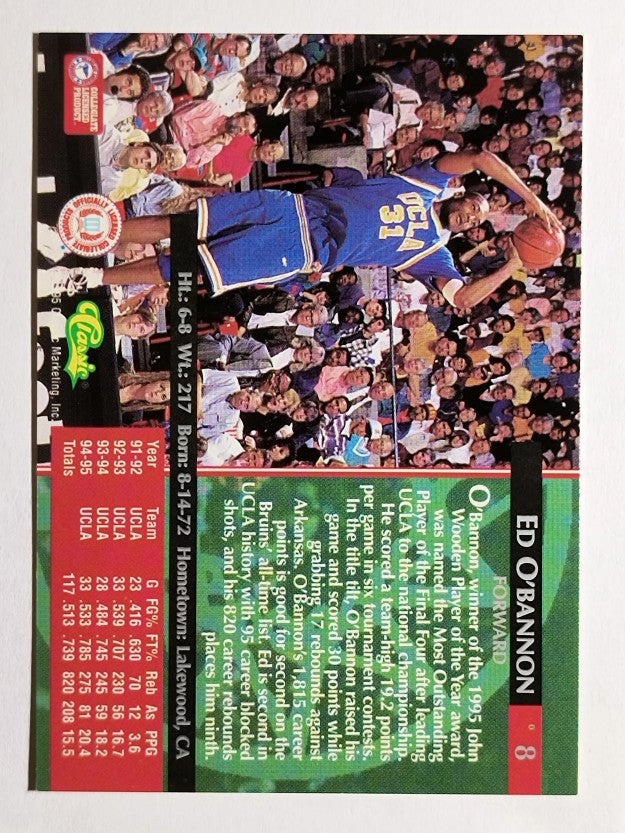 1995 Classic #8 Ed O'Bannon