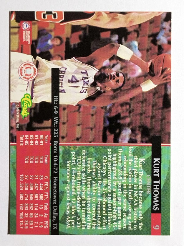 1995 Classic #9 Kurt Thomas