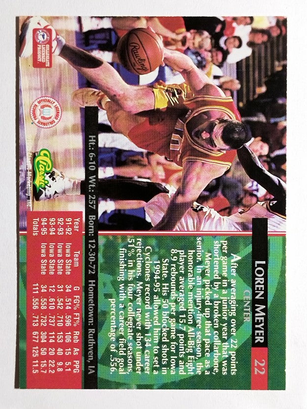 1995 Classic #22 Loren Meyer