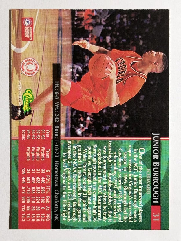 1995 Classic #31 Junior Burrough