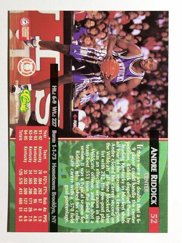 1995 Classic #52 Andre Riddick