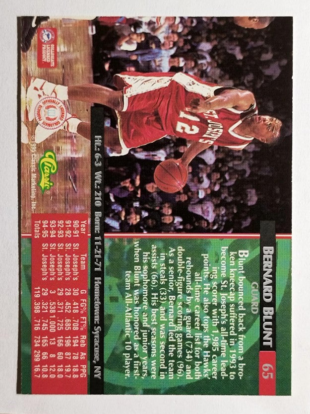 1995 Classic #65 Bernard Blunt
