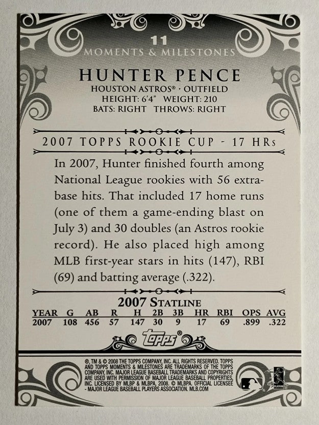 2008 Topps Moments and Milestones #11-13 Hunter Pence