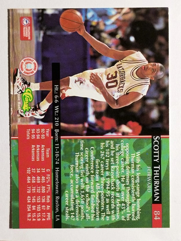 1995 Classic #84 Scotty Thurman
